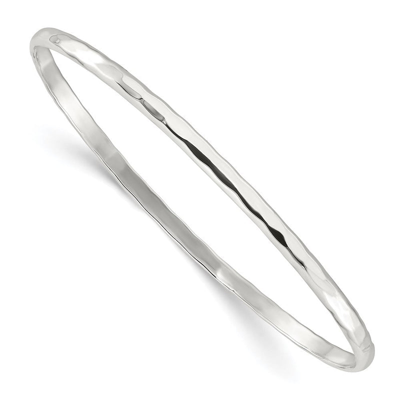 Sterlingsilber Poliert Facettiert Schieber-on Armreif Armband
