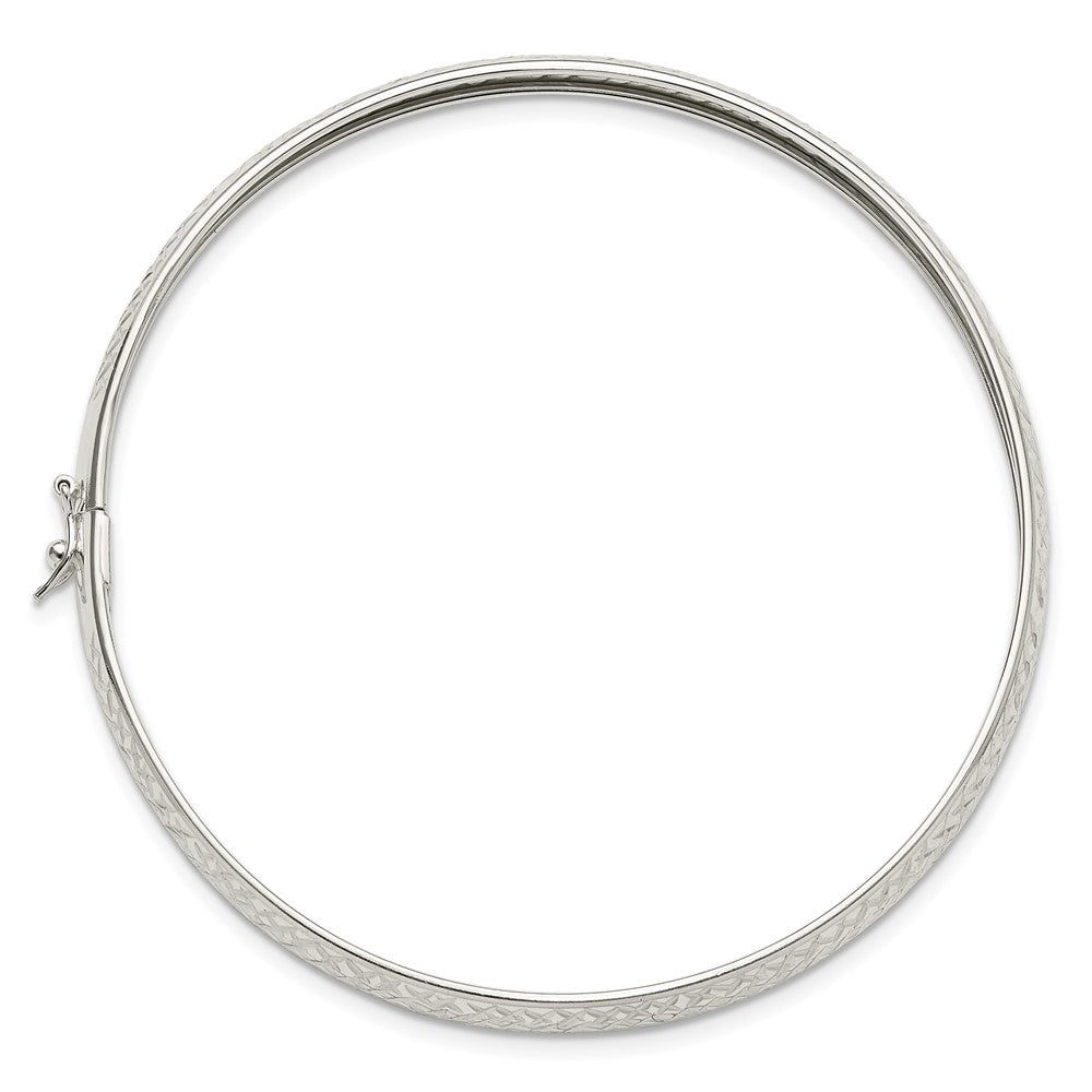 Sterlingsilber Poliert und Diamantiert Flexibel Armreif
