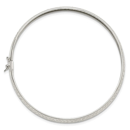 Sterlingsilber Poliert und Diamantiert Flexibel Armreif