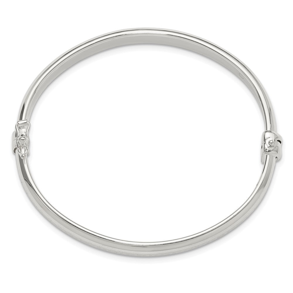 Sterlingsilber Poliert Strukturiert Klappbar Armreif Armband