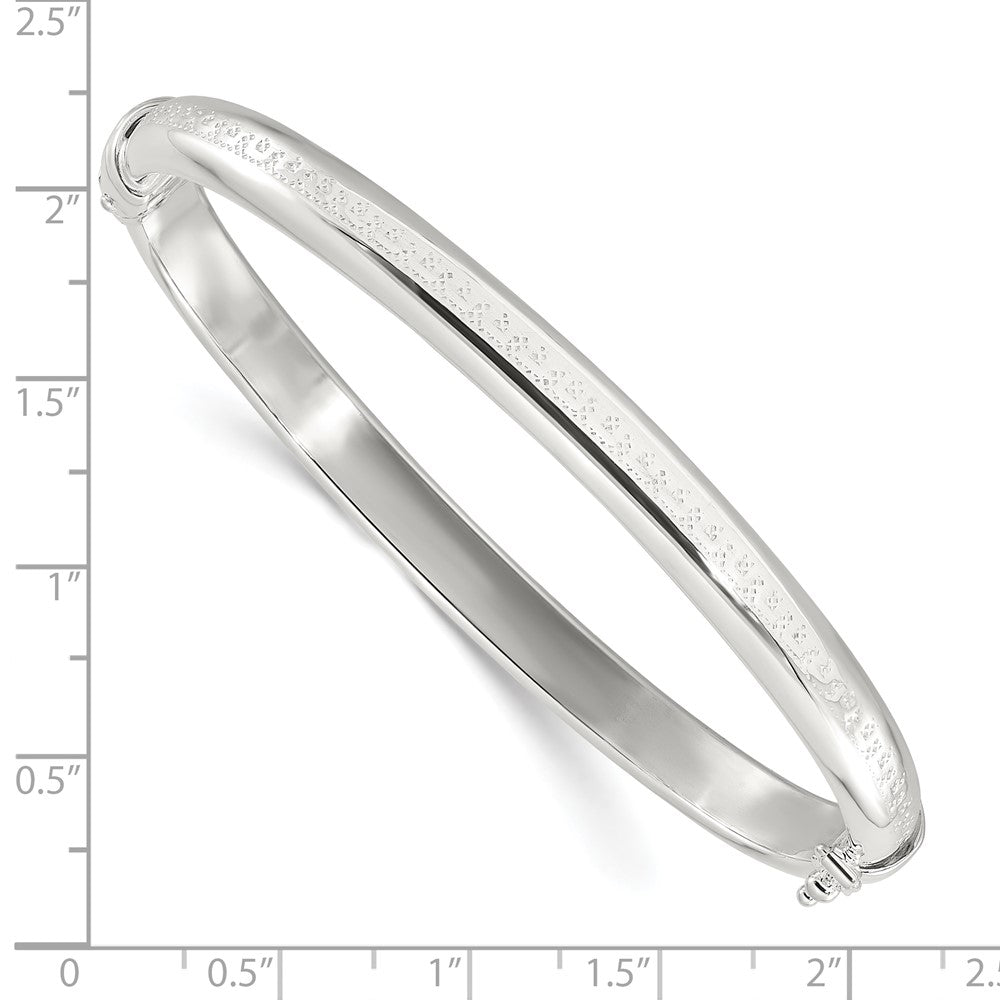 Sterlingsilber Poliert Strukturiert Klappbar Armreif Armband