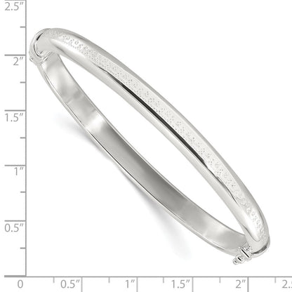 Sterlingsilber Poliert Strukturiert Klappbar Armreif Armband