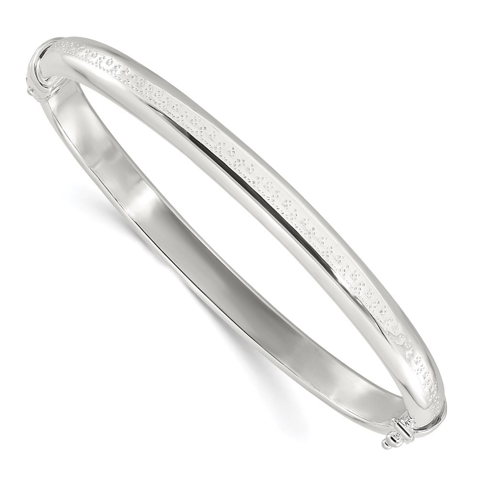 Sterlingsilber Poliert Strukturiert Klappbar Armreif Armband