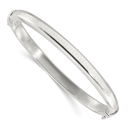 Sterlingsilber Poliert Strukturiert Klappbar Armreif Armband