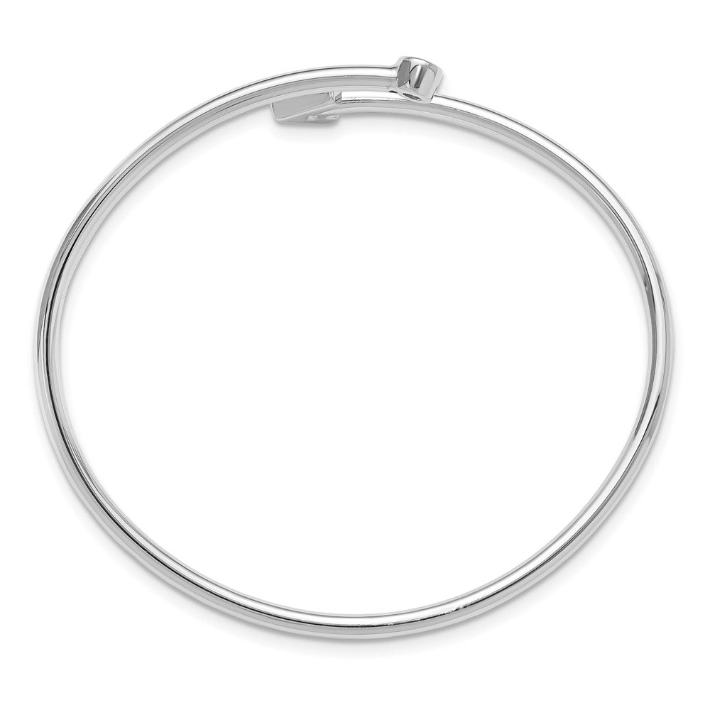 Sterlingsilber Rhodiniert Zirkonia Pfeil Flexibel Manschette Armreif Armband