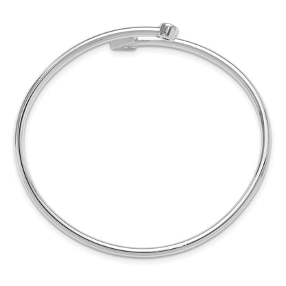 Sterlingsilber Rhodiniert Zirkonia Pfeil Flexibel Manschette Armreif Armband