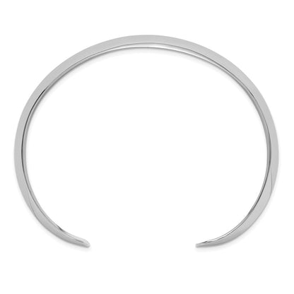 Sterlingsilber Poliert 15mm Gewölbt Manschette Armreif