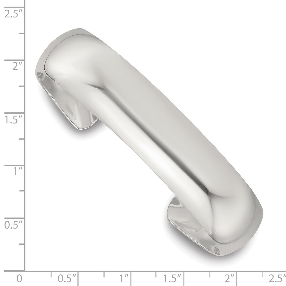 Sterlingsilber Poliert 15mm Gewölbt Manschette Armreif