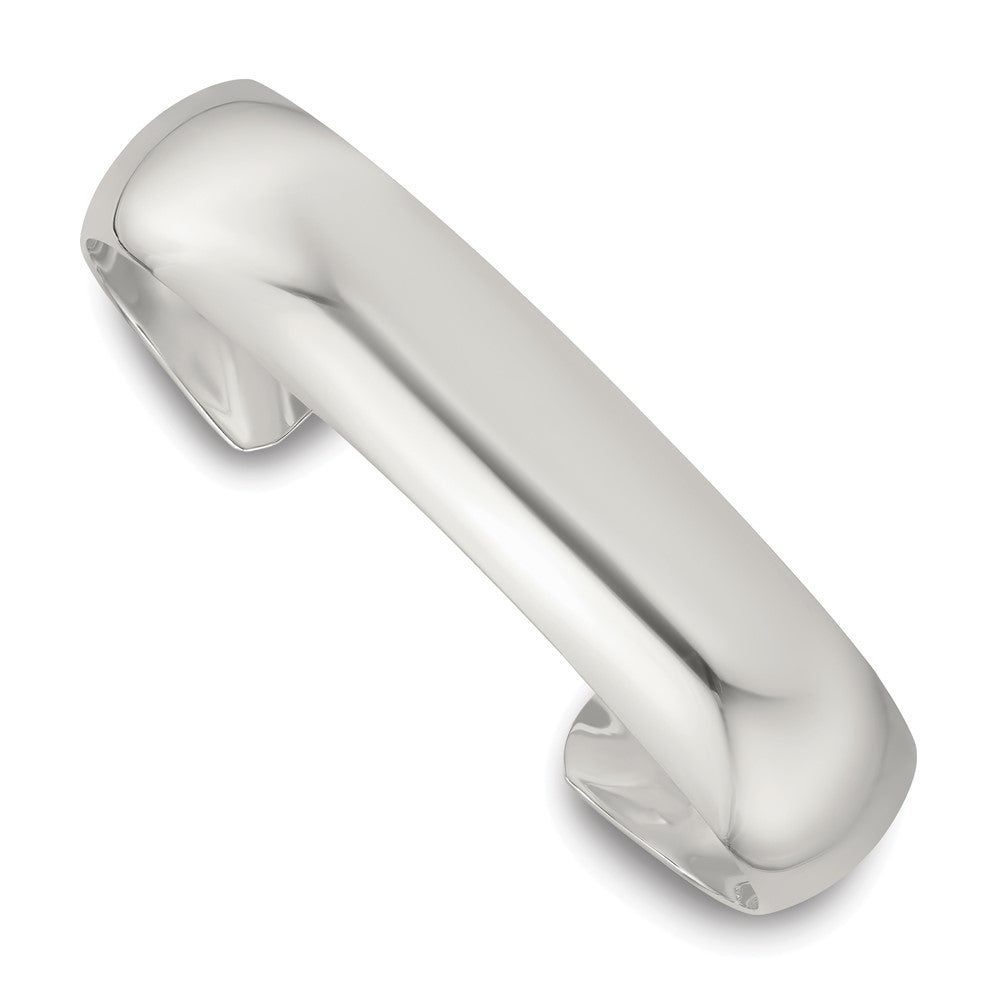 Sterlingsilber Poliert 15mm Gewölbt Manschette Armreif