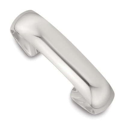 Sterlingsilber Poliert 15mm Gewölbt Manschette Armreif