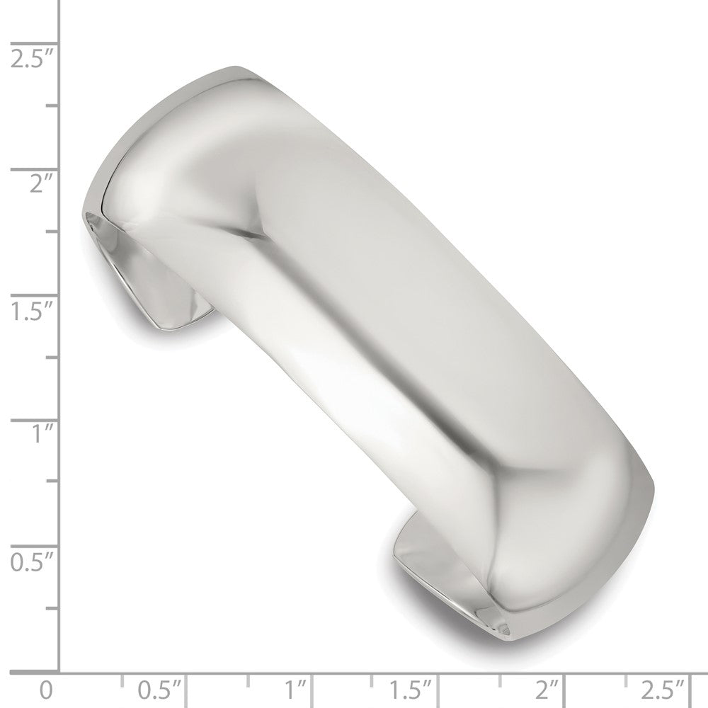 Sterlingsilber Poliert 20mm Gewölbt Manschette Armreif