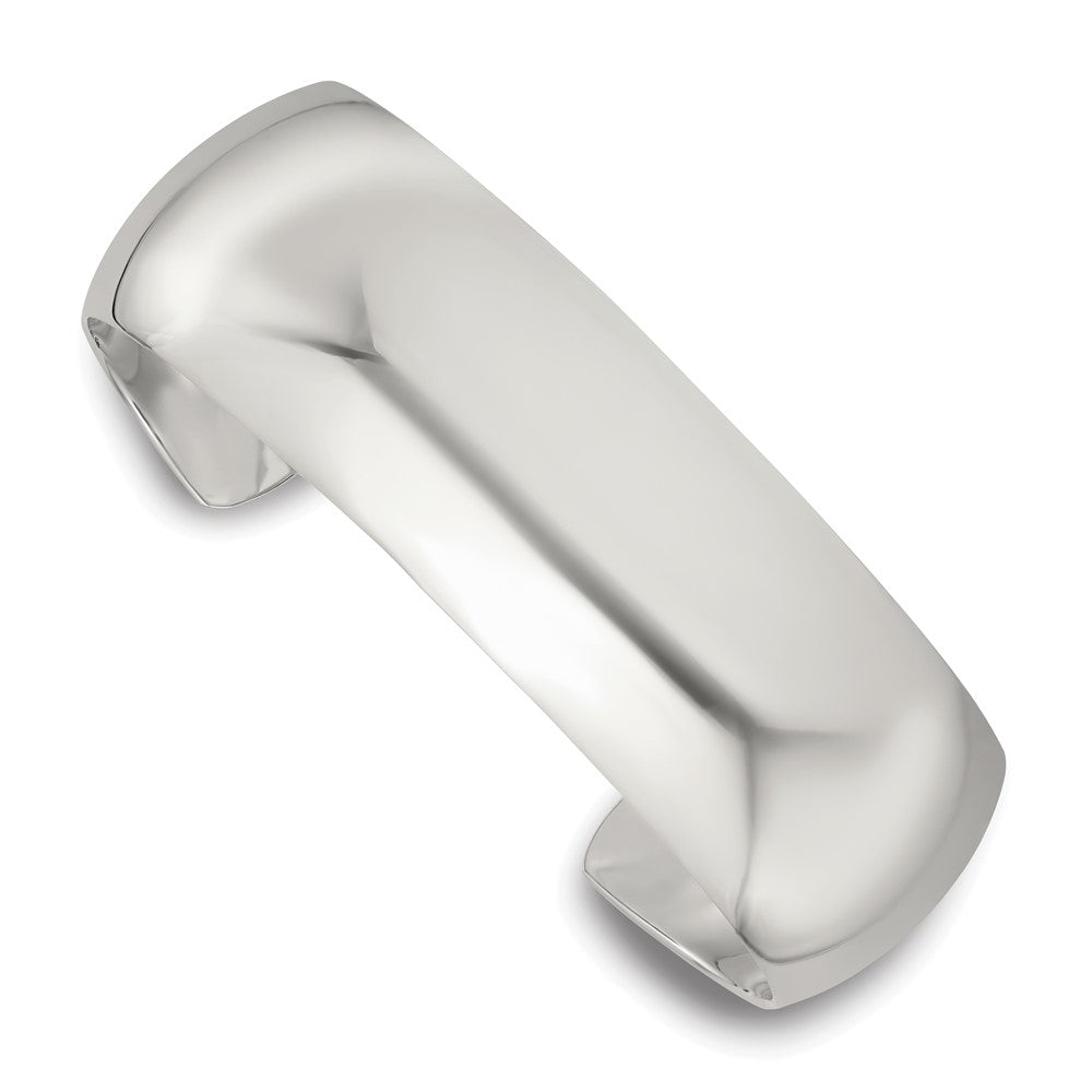 Sterlingsilber Poliert 20mm Gewölbt Manschette Armreif