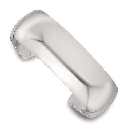 Sterlingsilber Poliert 20mm Gewölbt Manschette Armreif