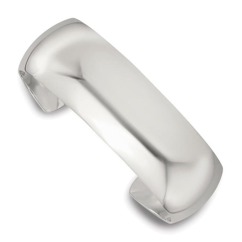 Sterlingsilber Poliert 20mm Gewölbt Manschette Armreif