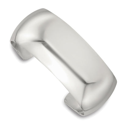 Sterlingsilber Poliert 25mm Gewölbt Manschette Armreif