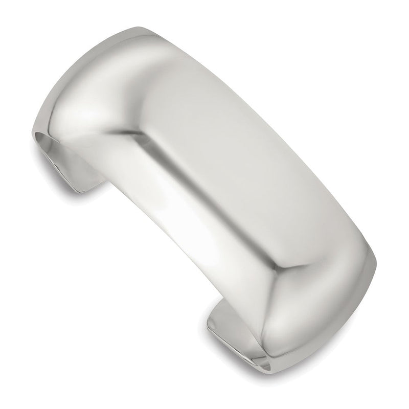 Sterlingsilber Poliert 25mm Gewölbt Manschette Armreif