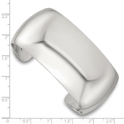 Sterlingsilber Poliert 30mm Gewölbt Manschette Armreif