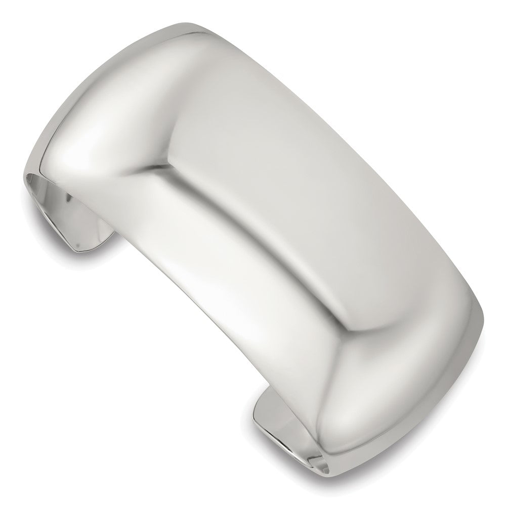 Sterlingsilber Poliert 30mm Gewölbt Manschette Armreif