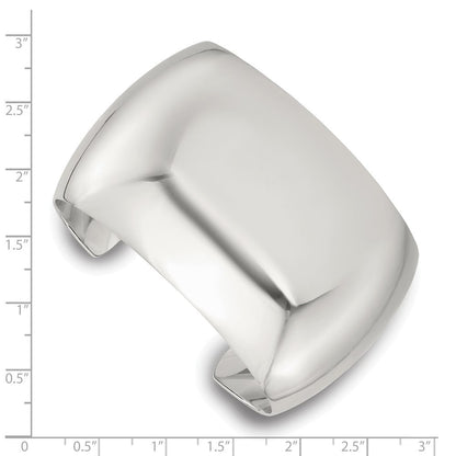 Sterlingsilber Poliert 40mm Gewölbt Manschette Armreif