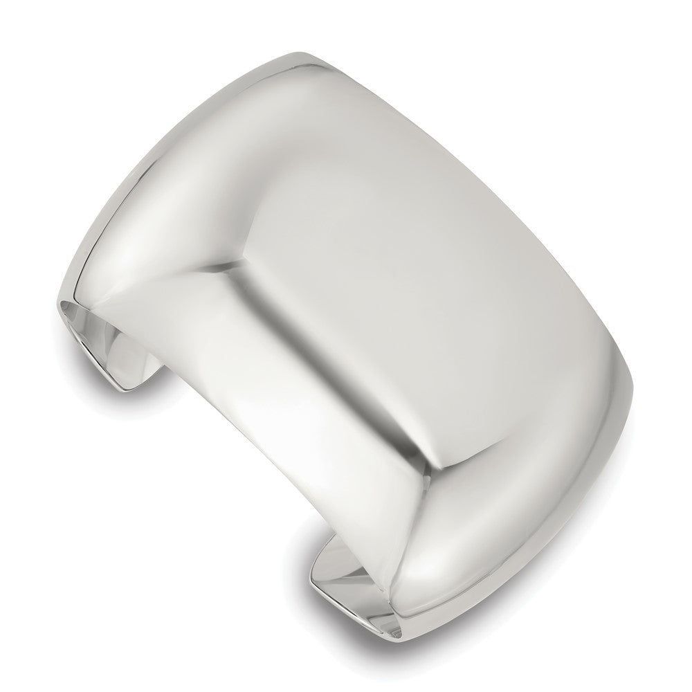 Sterlingsilber Poliert 40mm Gewölbt Manschette Armreif
