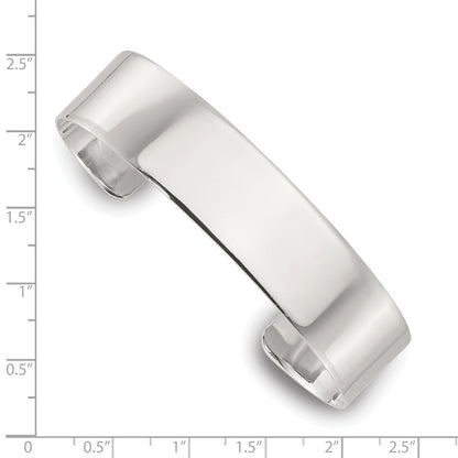 Sterlingsilber Poliert 15mm Flach Manschette Armreif