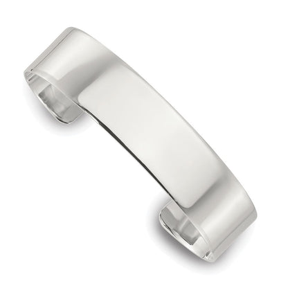 Sterlingsilber Poliert 15mm Flach Manschette Armreif