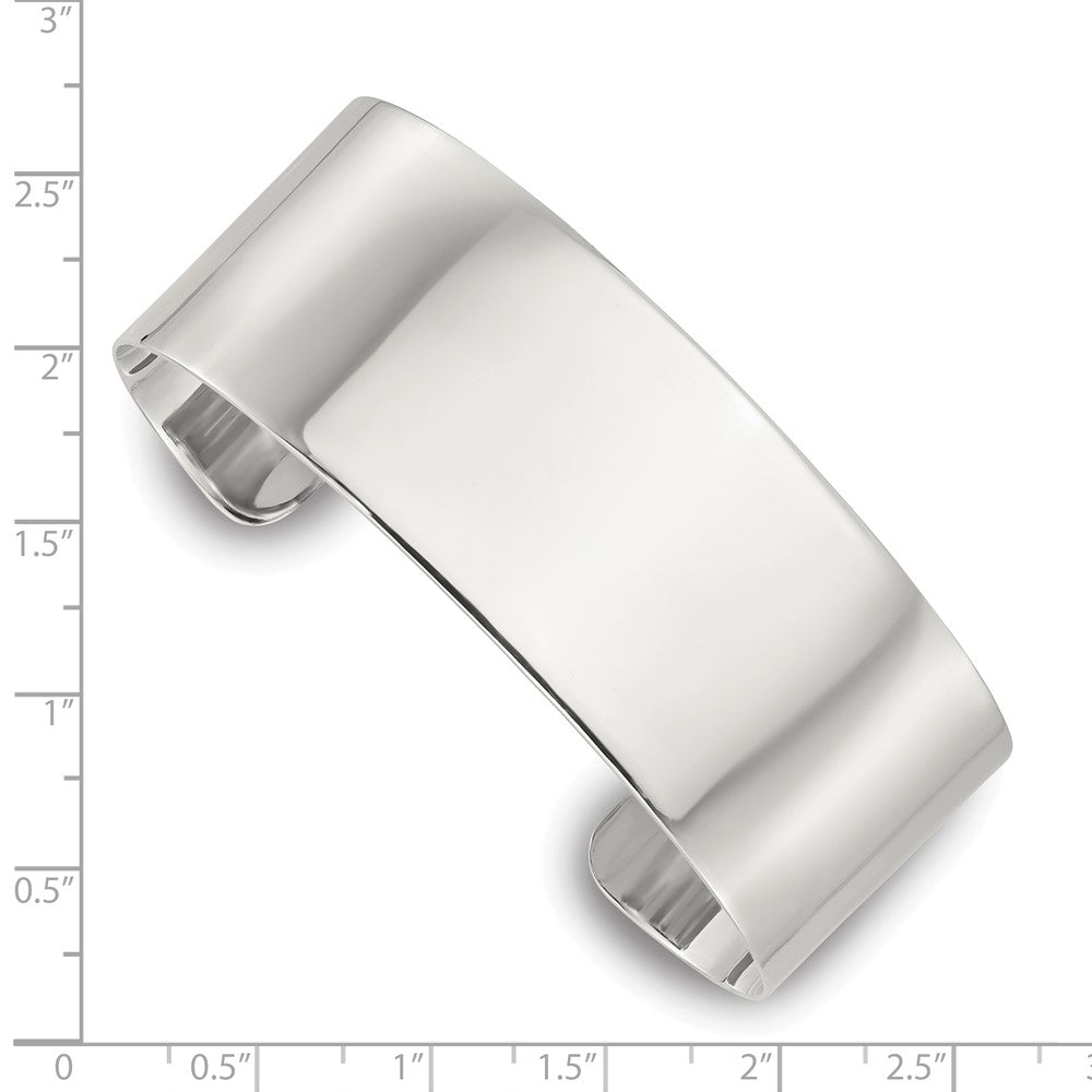 Sterlingsilber Poliert 25mm Flach Manschette Armreif