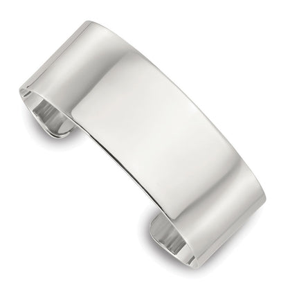 Sterlingsilber Poliert 25mm Flach Manschette Armreif