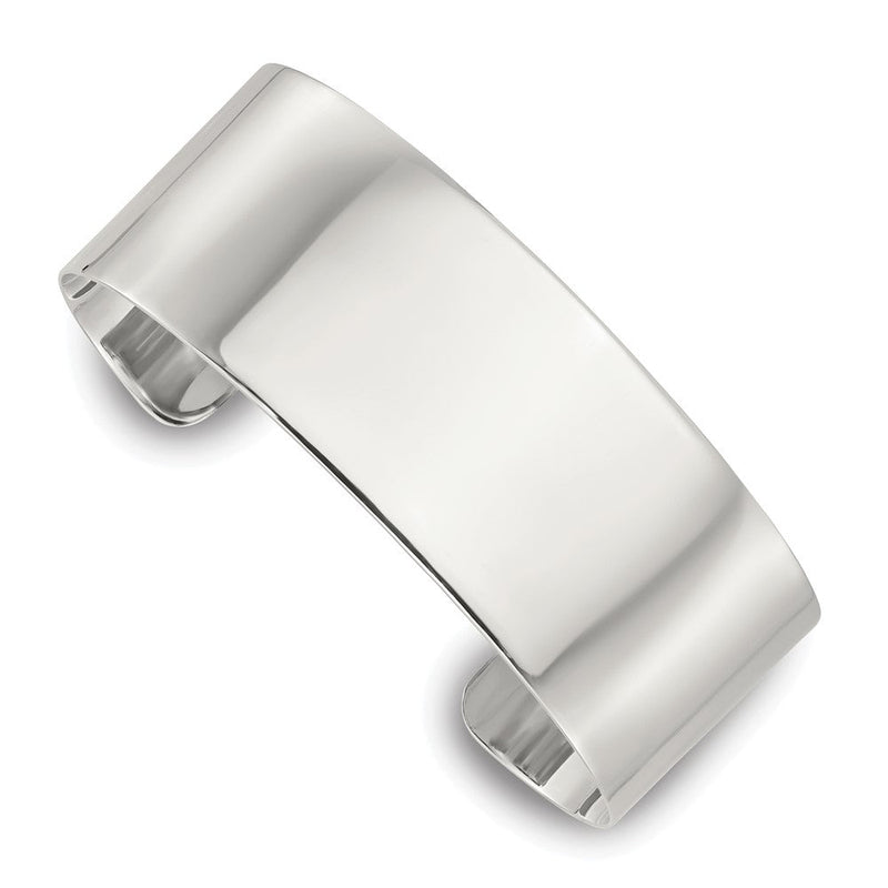 Sterlingsilber Poliert 25mm Flach Manschette Armreif