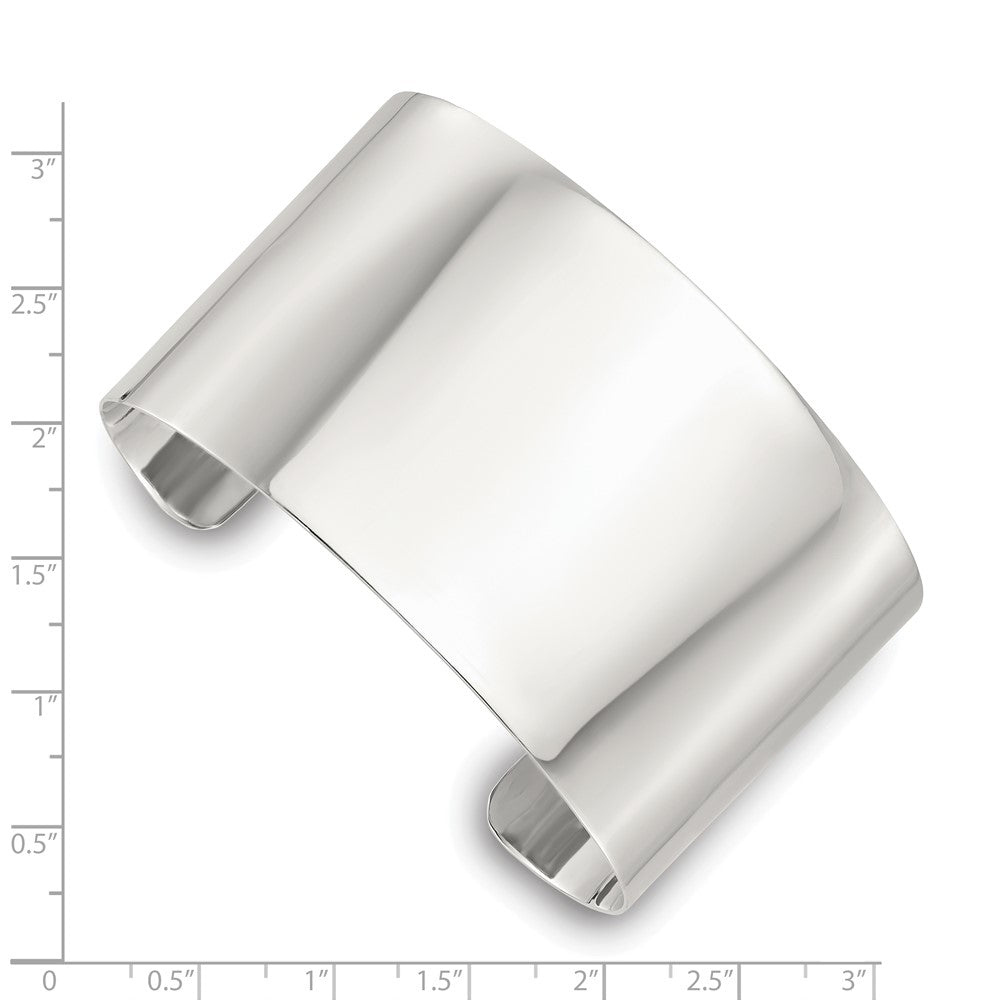 Sterlingsilber Poliert 40mm Flach Manschette Armreif