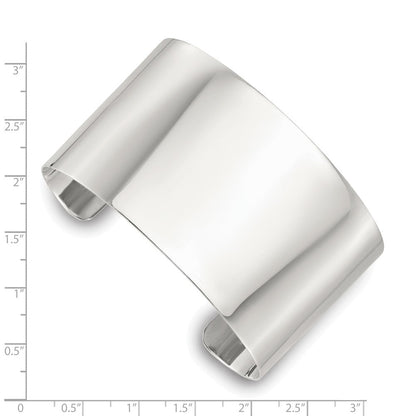 Sterlingsilber Poliert 40mm Flach Manschette Armreif