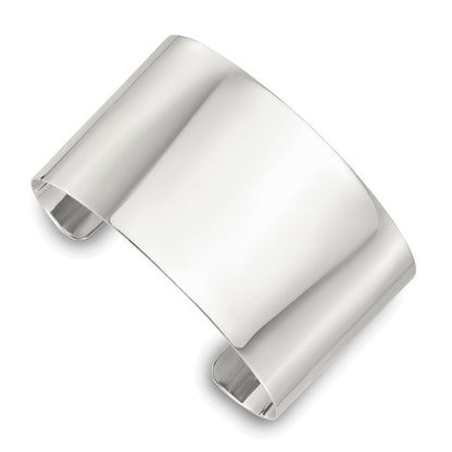 Sterlingsilber Poliert 40mm Flach Manschette Armreif
