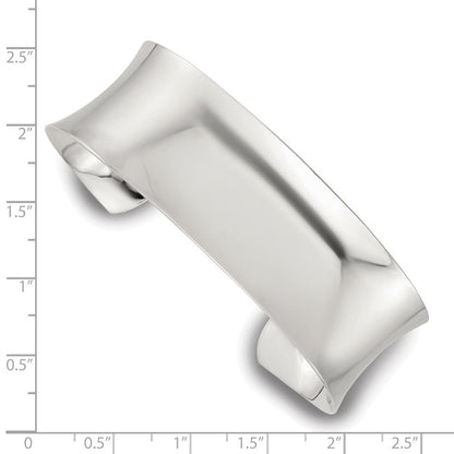 Sterlingsilber Poliert 20mm Konkav Manschette Armreif