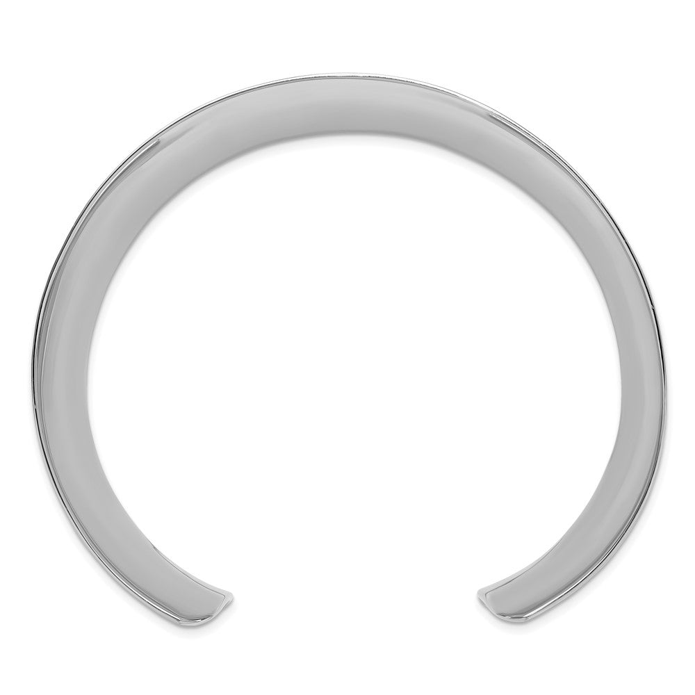 Sterlingsilber Poliert 30mm Konkav Manschette Armreif