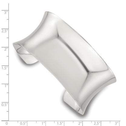 Sterlingsilber Poliert 30mm Konkav Manschette Armreif