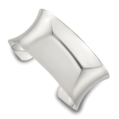 Sterlingsilber Poliert 30mm Konkav Manschette Armreif