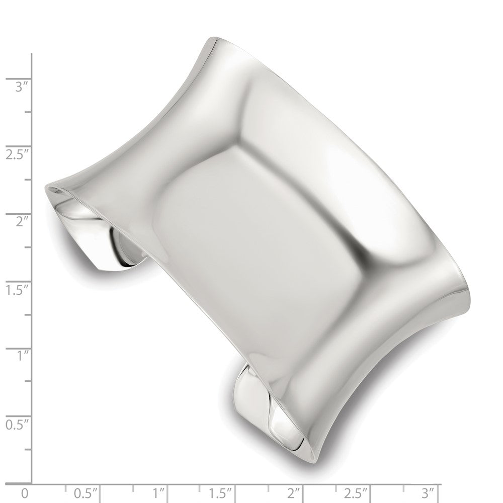 Sterlingsilber Poliert 40mm Konkav Manschette Armreif