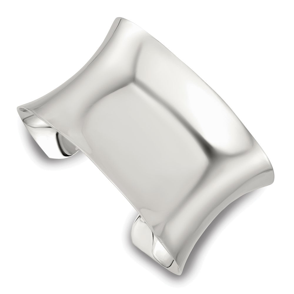 Sterlingsilber Poliert 40mm Konkav Manschette Armreif