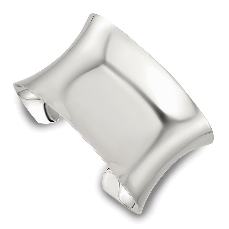 Sterlingsilber Poliert 40mm Konkav Manschette Armreif
