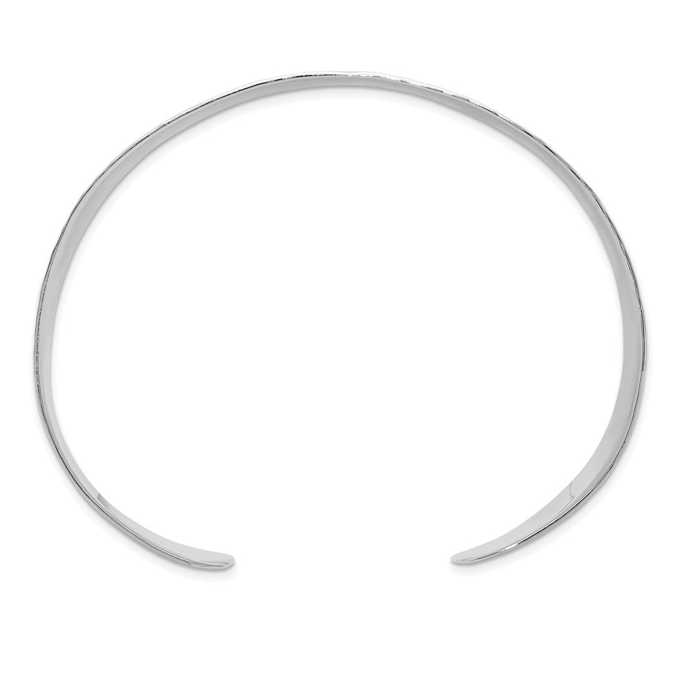 Sterlingsilber 25mm Flach Gehämmert Manschette Armreif