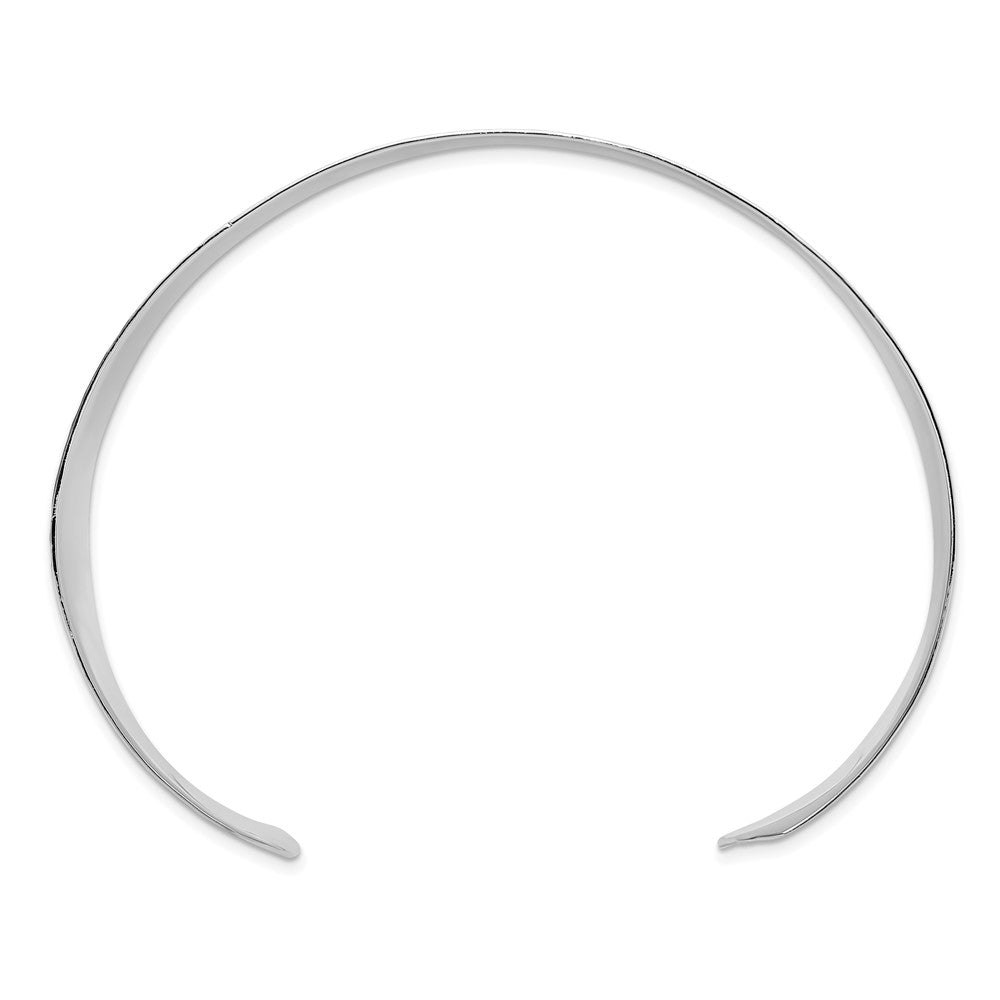 Sterlingsilber 30mm Flach Gehämmert Manschette Armreif