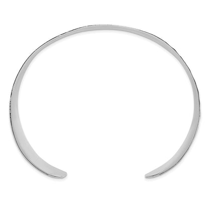 Sterlingsilber 40mm Flach Gehämmert Manschette Armreif