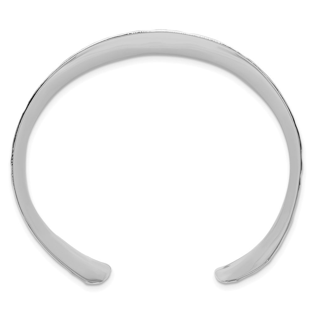 Sterlingsilber 25mm Konkav Gehämmert Manschette Armreif