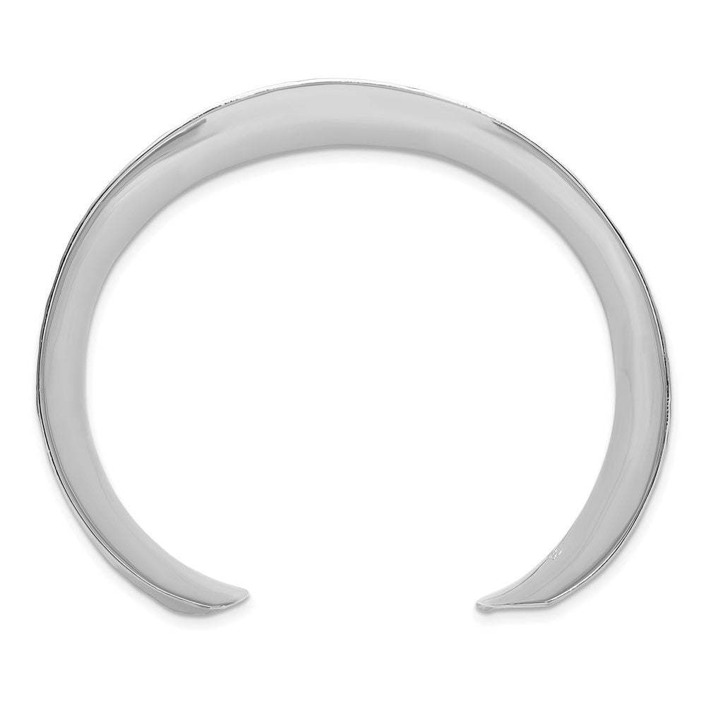 Sterlingsilber 30mm Konkav Gehämmert Manschette Armreif