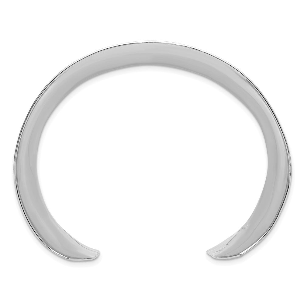 Sterlingsilber 40mm Konkav Gehämmert Manschette Armreif
