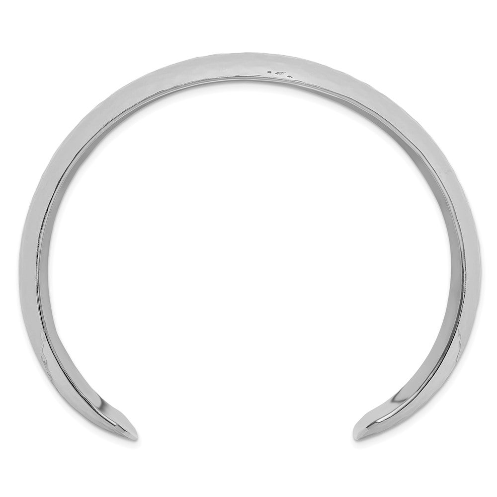 Sterlingsilber 20mm Gewölbt Gehämmert Manschette Armreif
