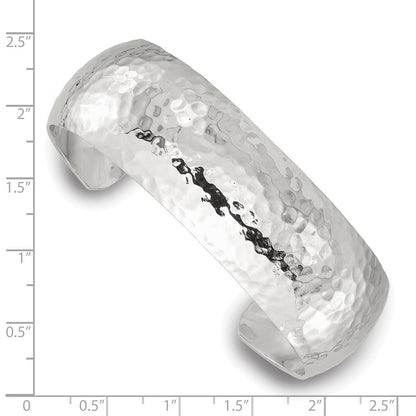 Sterlingsilber 20mm Gewölbt Gehämmert Manschette Armreif