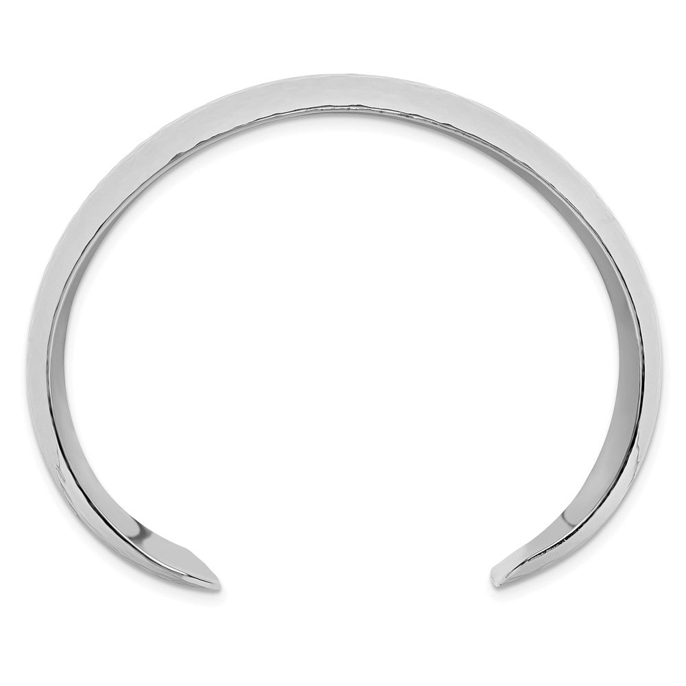 Sterlingsilber 25mm Gewölbt Gehämmert Manschette Armreif