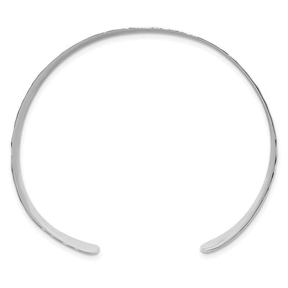 Sterlingsilber 20mm Flach Gehämmert Manschette Armreif