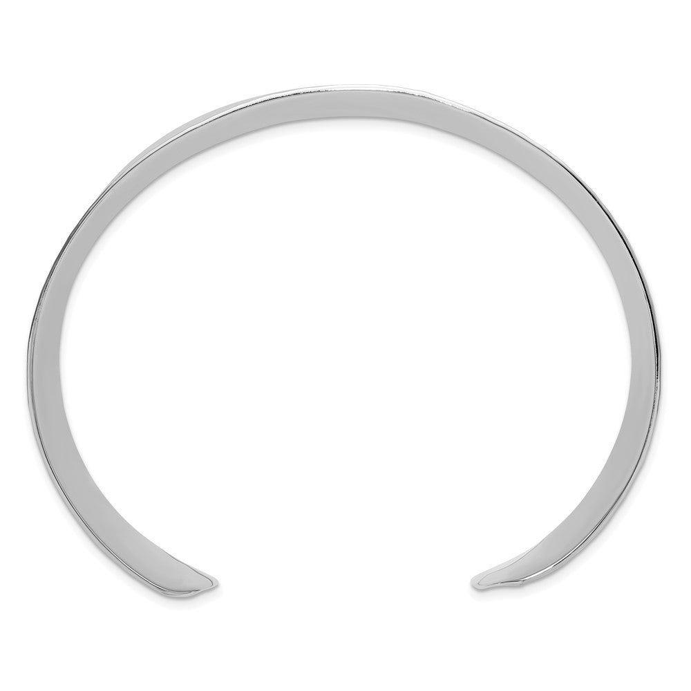 Sterlingsilber 20mm Konkav Gehämmert Manschette Armreif
